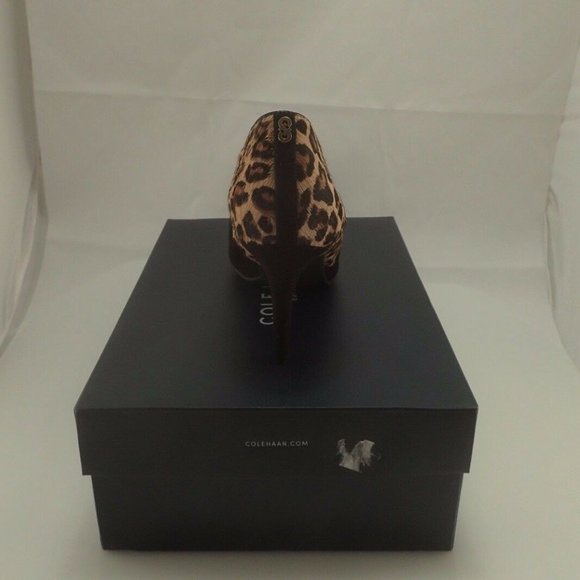 NIB COLE HAAN Maxfield Black/Cheetah Booties 7.5 - Picture 3 of 8